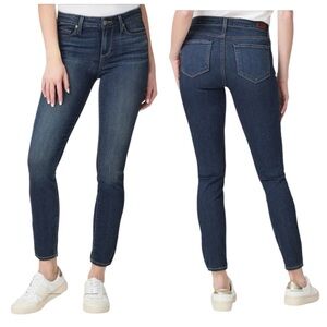 PAIGE Verdugo Ankle Skinny Jeans Dark Blue Stretch Mid Rise sz 28 x 27 Inseam